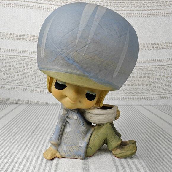 Vintage UCTCI Japan Ceramic Figurines Rare Set Boy Girl 7” Collectible - Picture 5 of 10